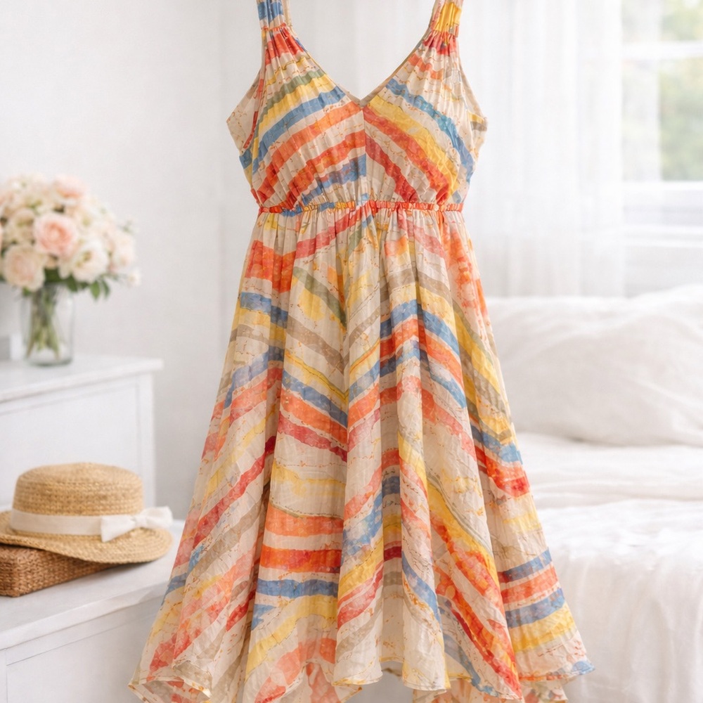 American Rag Colorful Chevron Midi Dress